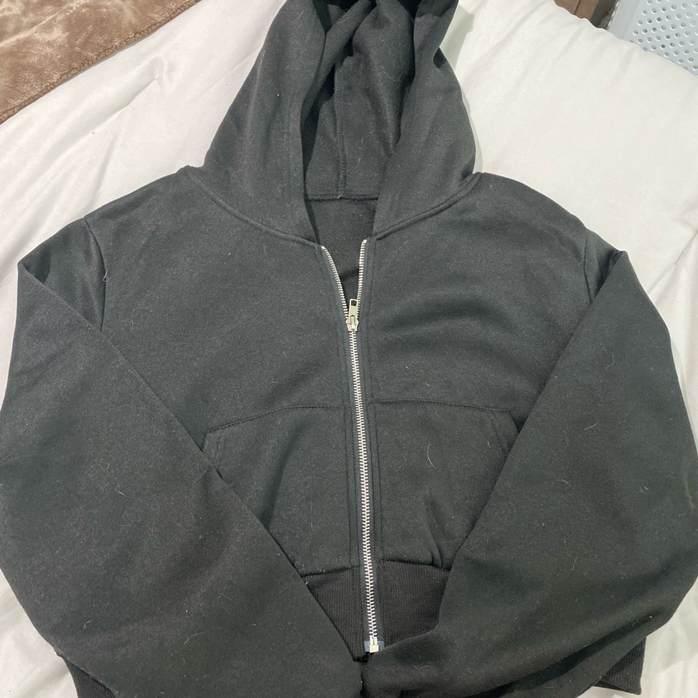 Black Zip-Up Hoodie